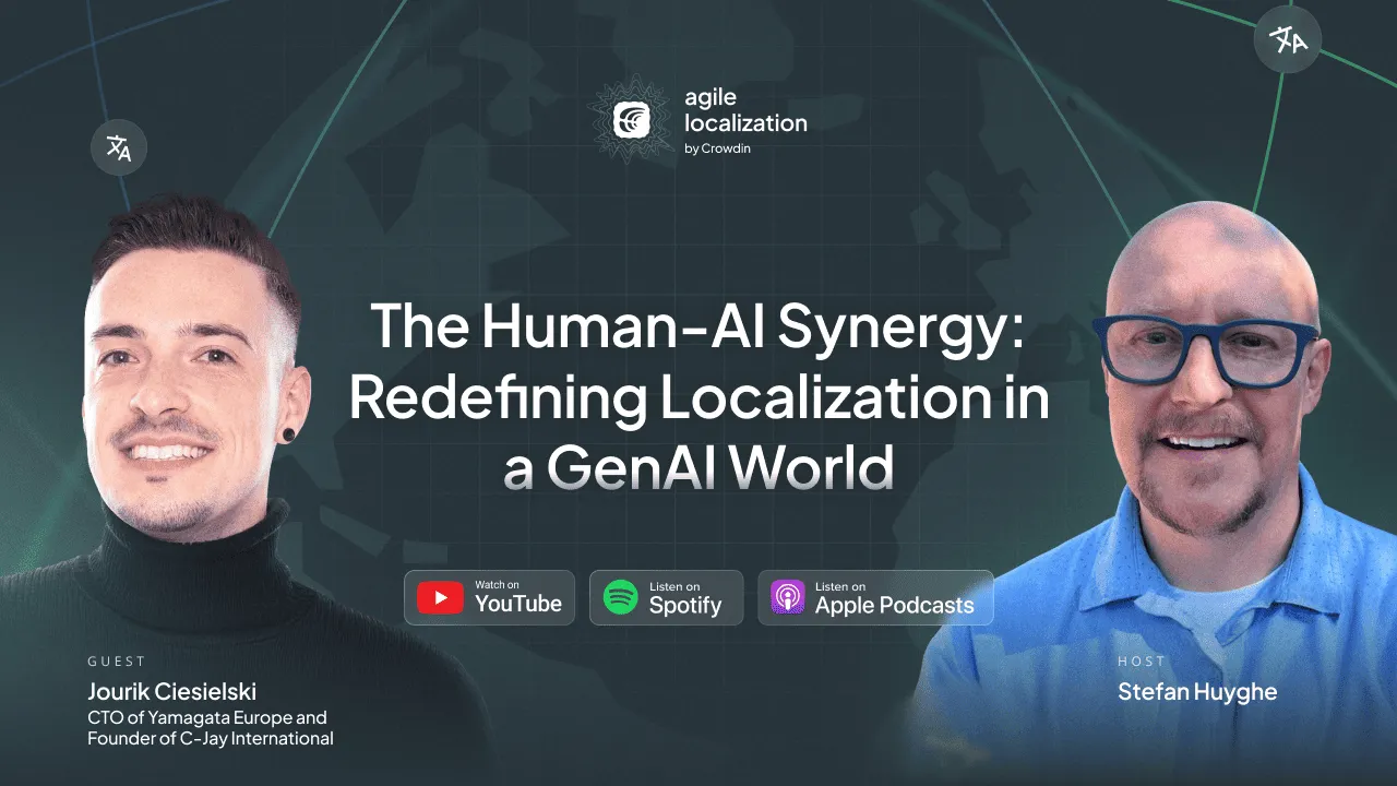 Crowdin Agile Localization podcast with Jourik Ciesielski